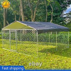 1010f5.5ft Outdoor Dog Playpen Cage Pet Exercise Fence Kennel Roof with Cover