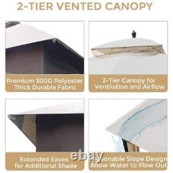 1012FT Softtop Metal Gazebo, Galvanized Steel Outdoor Tent, Suitable for Gardens