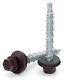 #10 Hex Washer Head Roofing Screws Mech Galv Mini-drillers Burgundy Finish