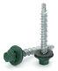 #10 Hex Washer Head Roofing Screws Mech Galv Mini-drillers Green Finish