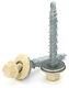 #10 Hex Washer Head Roofing Screws Mech Galv Mini-drillers Ivory Finish