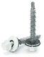 #10 Hex Washer Head Roofing Screws Mech Galv Mini-drillers White Finish