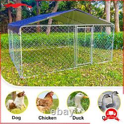 10'x10' Large Pet Dog Run House Kennel Shade Cage Roof Cover Backyard Playpen