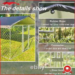 10'x10' Large Pet Dog Run House Kennel Shade Cage Roof Cover Backyard Playpen