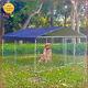 10'x10' Metal Dog Cage Kennel Outdoor Playpen Large Farm Cage With Cover Roof Us