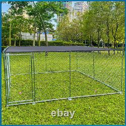 10'x10' Outdoor Pet Dog Run House Kennel Shade Cage Enclosure with Cover & Roof