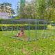 10 X 10 Ft Large Outdoor Dog Kennel Metal Dog Cage For Dog Playpen With Roof Cover