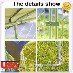 10 x 10ft Outdoor Dog Playpen Cage Pet Exercise Fence Kennel Roof with Cover US