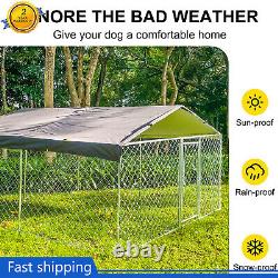 10 x 10ft Outdoor Pet Dog Run House Kennel Shade Cage Enclosure with Cover