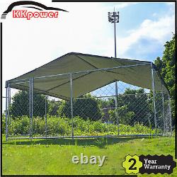 10ft10ft New Dog Kennel Outdoor Patio Animal Runs Crates Big Playpen Roof Cover