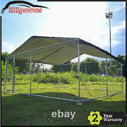 10ft10ft New Dog Kennel Outdoor Patio Animal Runs Crates Big Playpen Roof Cover