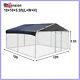 10x10 Ft Metal Dog Kennel Pet Run House Enclosure Pet Playpen With Roof & Cover
