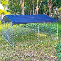 10x10 ft Outdoor Chicken Cage with Roof metal House Hen Runs Enclosure Dog Kennel