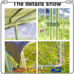 10x10ft Dog Kennel Carrier Cover Roof Dog Kennel Shade Cage Enclosure Playpen