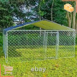10x10ft Large Dog Kennel House Pet Puppy Playpen Crate Fence Outdoor Cage + Roof