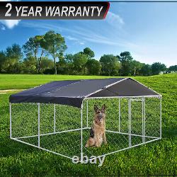 10x10x6ft Outdoor Pet Dog Run House Kennel Shade Cage Enclosure with Cover Roof