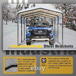 10x15ft Outdoor Carport Heavy Duty Canopy Metal CarPort Garage w Galvanized Roof