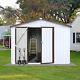 10x8 Ft Outdoor Storage Shed Large House Tool Sheds House Heavy Duty Withfloor Kit