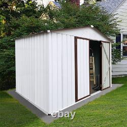 10x8 FT Outdoor Storage Shed Large House Tool Sheds House Heavy Duty withFloor Kit