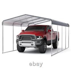 12X20FTHeavy Duty Carport, Carport with Galvanized Steel Roof and 12×20