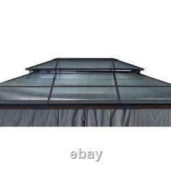 12'x16' Hardtop Gazebo with Galvanized Metal Double Roof Hard Top Heavy Duty