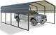12'x20' Heavy Duty Metal Carport, Multi-purpose Car Shelter With Galvanized For