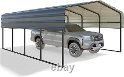 12'x20' Heavy Duty Metal Carport, Multi-Purpose Car Shelter with Galvanized for