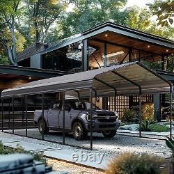 12 x 25 ft Outdoor Carport Canopy Heavy Duty Metal Carport Car Shelter Shade