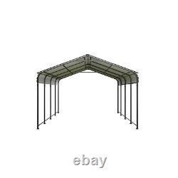 12x20 FT Metal Carport, Heavy Duty Carport Canopy With Galvanized Metal Roof