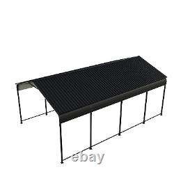 12x20 FT Metal Carport, Heavy Duty Carport Canopy With Galvanized Metal Roof