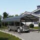 12x20 Ft Outdoor Carport Heavy Duty Metal Galvanized Car Shelter Garage Gazebo