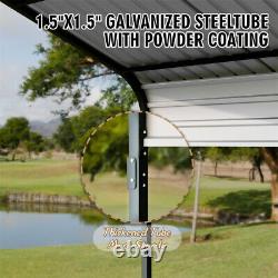 12x20 FT Outdoor Carport Heavy Duty Metal Galvanized Car Shelter Garage Gazebo