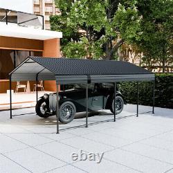 12x20 FT Outdoor Carport Heavy Duty Metal Galvanized Car Shelter Garage Gazebo