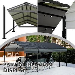 12x20 FT Outdoor Carport Heavy Duty Metal Galvanized Car Shelter Garage Gazebo