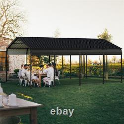 12x20 FT Outdoor Carport Heavy Duty Metal Galvanized Car Shelter Garage Gazebo