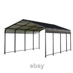 12x20 FT Outdoor Carport Heavy Duty Metal Galvanized Car Shelter Garage Gazebo