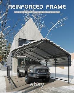 13' x 21' Oversized Steel Heavy Duty Garage Storage Shed Outdoor Tools Carport