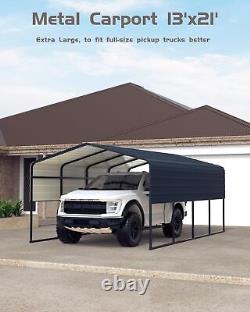 13' x 21' Oversized Steel Heavy Duty Garage Storage Shed Outdoor Tools Carport