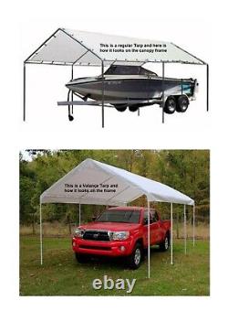 18x30 Canopy Tent Kit 1-3/8 ID withTarp No Poles/Legs Carport Boat RV Greenhouse