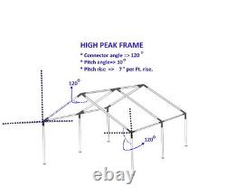 18x30 Canopy Tent Kit 1-3/8 ID withTarp No Poles/Legs Carport Boat RV Greenhouse