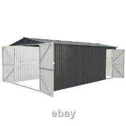 20'x10'ft Heavy Duty Car Garage Galvani Steel Storage Outdoor Prefab Shed Metal