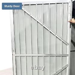 20'x13'ft Heavy Duty Metal Car Garage Shed Galvani Steel Outdoor Storage 3 Doors