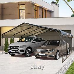 20'x20' Reinforce Metal Carport Heavy Duty Garage Boat Car Shelter with Sidewall