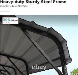 20' x 30' Outdoor Carport Cover Heavy Duty Metal Carport Canopy with Sidewalls