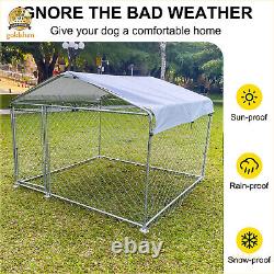 22m Large Dog Kennel Playpen Crate WithRoof Outdoor Pet Exercise Metal Cage Fence