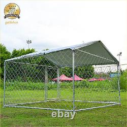 22m Large Outdoor Dog Playpen Cage Pet Exercise Metal Fence Kennel & Cover Tent