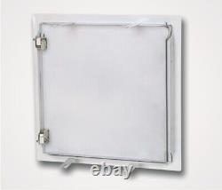 24 x 24 System B2 White Galvanized Steel Access Door with Touch Latches