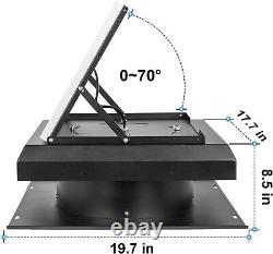 25W Solar Exhaust Fan Attic Fan Roof Mount Metal Shell, 2500 Sq Ft, 1750 CFM