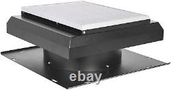 25W Solar Exhaust Fan Attic Fan Roof Mount Metal Shell, 2500 Sq Ft, 1750 CFM