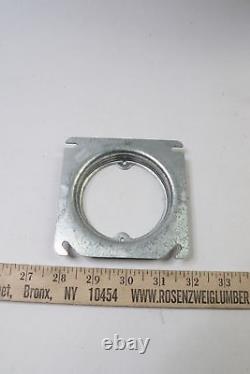(25-Pk) Raised Square Electrical Box Mud Ring Cover Galvanized Steel 4 x 5/8 In